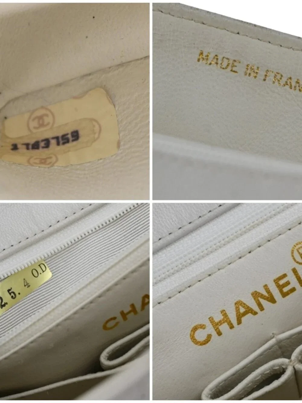 CHANEL CC Mini Matelasse Chain Shoulder Bag Leather White GHW Vintage